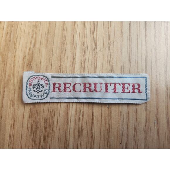 Vintage Boy Scouts of America Recruiter Strip Patch BSA Uniform Insignia Retro - Picture 3 of 4